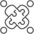 A group of human figures forming together like a puzzle piece.